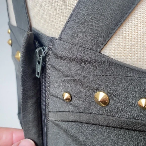 - Guess Marciano Olive Green Studded Crop Corset Bustier 4 - Picture 8 of 9